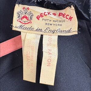 VINTAGE 1960s Peck & Peck Black Sheath Dress Size 8